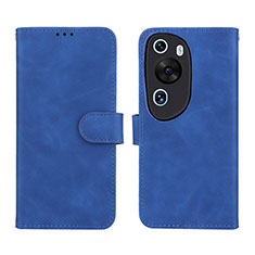 Funda de Cuero Cartera con Soporte Carcasa L01Z para Huawei P60 Art Azul