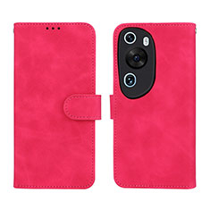 Funda de Cuero Cartera con Soporte Carcasa L01Z para Huawei P60 Art Rosa Roja