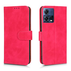 Funda de Cuero Cartera con Soporte Carcasa L01Z para Motorola Moto Edge 30 Fusion 5G Rosa Roja
