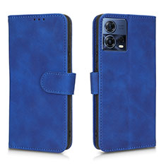 Funda de Cuero Cartera con Soporte Carcasa L01Z para Motorola Moto Edge S30 Pro 5G Azul