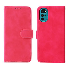 Funda de Cuero Cartera con Soporte Carcasa L01Z para Motorola Moto G22 Rosa Roja