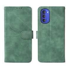 Funda de Cuero Cartera con Soporte Carcasa L01Z para Motorola Moto G51 5G Verde