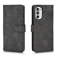 Funda de Cuero Cartera con Soporte Carcasa L01Z para Motorola Moto G52j 5G Negro