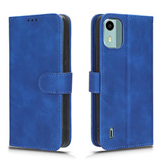 Funda de Cuero Cartera con Soporte Carcasa L01Z para Nokia C12 Azul