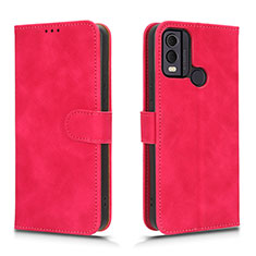 Funda de Cuero Cartera con Soporte Carcasa L01Z para Nokia C22 Rosa Roja