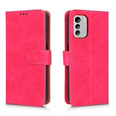 Funda de Cuero Cartera con Soporte Carcasa L01Z para Nokia G60 5G Rosa Roja