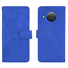 Funda de Cuero Cartera con Soporte Carcasa L01Z para Nokia X10 Azul