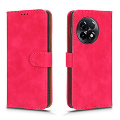 Funda de Cuero Cartera con Soporte Carcasa L01Z para OnePlus Ace 2 5G Rosa Roja