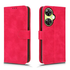 Funda de Cuero Cartera con Soporte Carcasa L01Z para OnePlus Nord CE 3 5G Rosa Roja