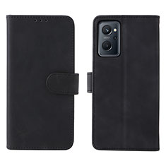 Funda de Cuero Cartera con Soporte Carcasa L01Z para Oppo A96 4G Negro