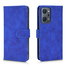 Funda de Cuero Cartera con Soporte Carcasa L01Z para Oppo Reno7 A Azul