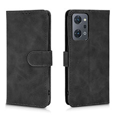 Funda de Cuero Cartera con Soporte Carcasa L01Z para Oppo Reno7 A Negro