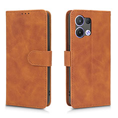 Funda de Cuero Cartera con Soporte Carcasa L01Z para Oppo Reno9 Pro 5G Marron