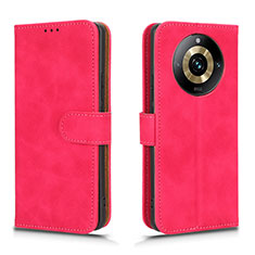 Funda de Cuero Cartera con Soporte Carcasa L01Z para Realme 11 Pro 5G Rosa Roja
