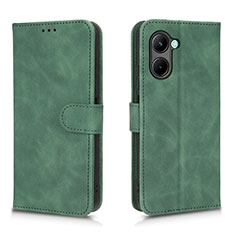 Funda de Cuero Cartera con Soporte Carcasa L01Z para Realme C33 (2023) Verde