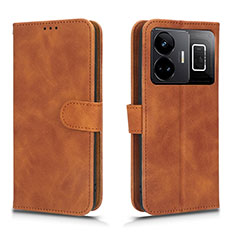 Funda de Cuero Cartera con Soporte Carcasa L01Z para Realme GT5 5G Marron