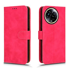 Funda de Cuero Cartera con Soporte Carcasa L01Z para Realme V50 5G Rosa Roja