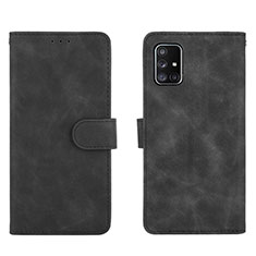 Funda de Cuero Cartera con Soporte Carcasa L01Z para Samsung Galaxy A51 4G Negro