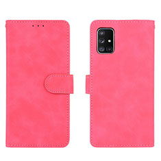 Funda de Cuero Cartera con Soporte Carcasa L01Z para Samsung Galaxy A71 4G A715 Rosa Roja