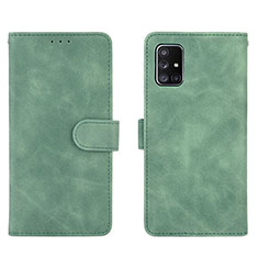 Funda de Cuero Cartera con Soporte Carcasa L01Z para Samsung Galaxy A71 4G A715 Verde