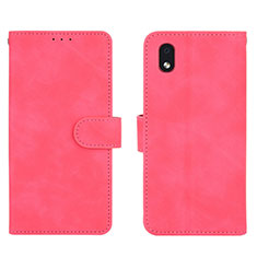 Funda de Cuero Cartera con Soporte Carcasa L01Z para Samsung Galaxy M01 Core Rosa Roja