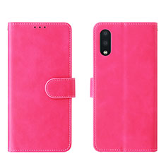 Funda de Cuero Cartera con Soporte Carcasa L01Z para Samsung Galaxy M02 Rosa Roja