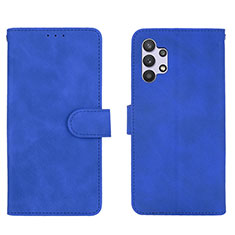 Funda de Cuero Cartera con Soporte Carcasa L01Z para Samsung Galaxy M32 5G Azul
