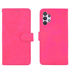 Funda de Cuero Cartera con Soporte Carcasa L01Z para Samsung Galaxy M32 5G Rosa Roja