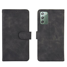 Funda de Cuero Cartera con Soporte Carcasa L01Z para Samsung Galaxy Note 20 5G Negro