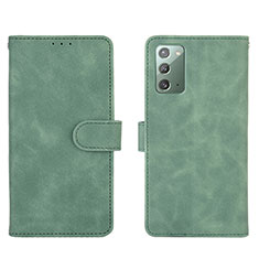 Funda de Cuero Cartera con Soporte Carcasa L01Z para Samsung Galaxy Note 20 5G Verde