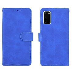 Funda de Cuero Cartera con Soporte Carcasa L01Z para Samsung Galaxy S20 FE (2022) 5G Azul