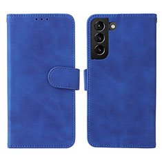 Funda de Cuero Cartera con Soporte Carcasa L01Z para Samsung Galaxy S22 Plus 5G Azul