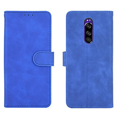 Funda de Cuero Cartera con Soporte Carcasa L01Z para Sony Xperia 1 Azul
