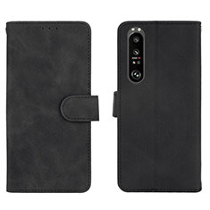 Funda de Cuero Cartera con Soporte Carcasa L01Z para Sony Xperia 1 III Negro