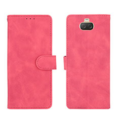Funda de Cuero Cartera con Soporte Carcasa L01Z para Sony Xperia 10 Plus Rosa Roja