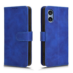 Funda de Cuero Cartera con Soporte Carcasa L01Z para Sony Xperia 5 V Azul