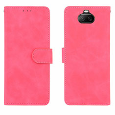 Funda de Cuero Cartera con Soporte Carcasa L01Z para Sony Xperia 8 Rosa Roja