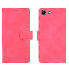 Funda de Cuero Cartera con Soporte Carcasa L01Z para Sony Xperia Ace Rosa Roja