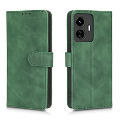 Funda de Cuero Cartera con Soporte Carcasa L01Z para Vivo Y77e 5G Verde