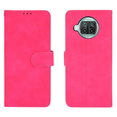 Funda de Cuero Cartera con Soporte Carcasa L01Z para Xiaomi Mi 10i 5G Rosa Roja