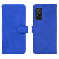Funda de Cuero Cartera con Soporte Carcasa L01Z para Xiaomi Mi 10T 5G Azul