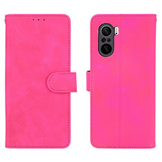 Funda de Cuero Cartera con Soporte Carcasa L01Z para Xiaomi Mi 11i 5G Rosa Roja