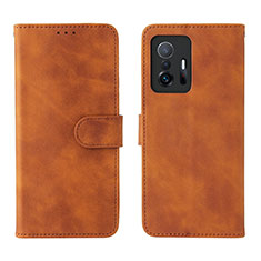 Funda de Cuero Cartera con Soporte Carcasa L01Z para Xiaomi Mi 11T Pro 5G Marron