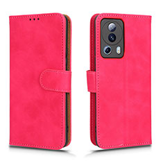 Funda de Cuero Cartera con Soporte Carcasa L01Z para Xiaomi Mi 12 Lite NE 5G Rosa Roja