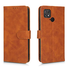 Funda de Cuero Cartera con Soporte Carcasa L01Z para Xiaomi Poco C40 Marron