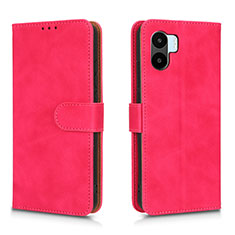 Funda de Cuero Cartera con Soporte Carcasa L01Z para Xiaomi Poco C50 Rosa Roja