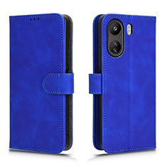 Funda de Cuero Cartera con Soporte Carcasa L01Z para Xiaomi Poco C65 Azul