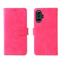 Funda de Cuero Cartera con Soporte Carcasa L01Z para Xiaomi Poco F3 GT 5G Rosa Roja
