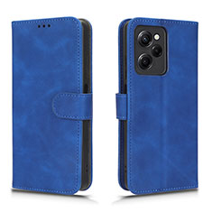 Funda de Cuero Cartera con Soporte Carcasa L01Z para Xiaomi Poco X5 Pro 5G Azul