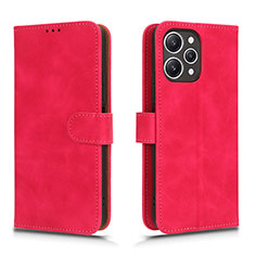 Funda de Cuero Cartera con Soporte Carcasa L01Z para Xiaomi Redmi 12 4G Rosa Roja
